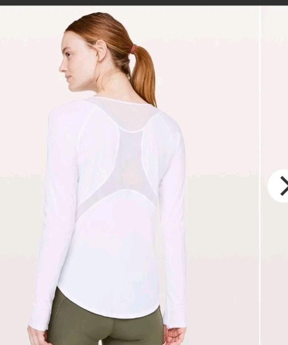 Lululemon Sculpt Long Sleeve SZ medium White Color